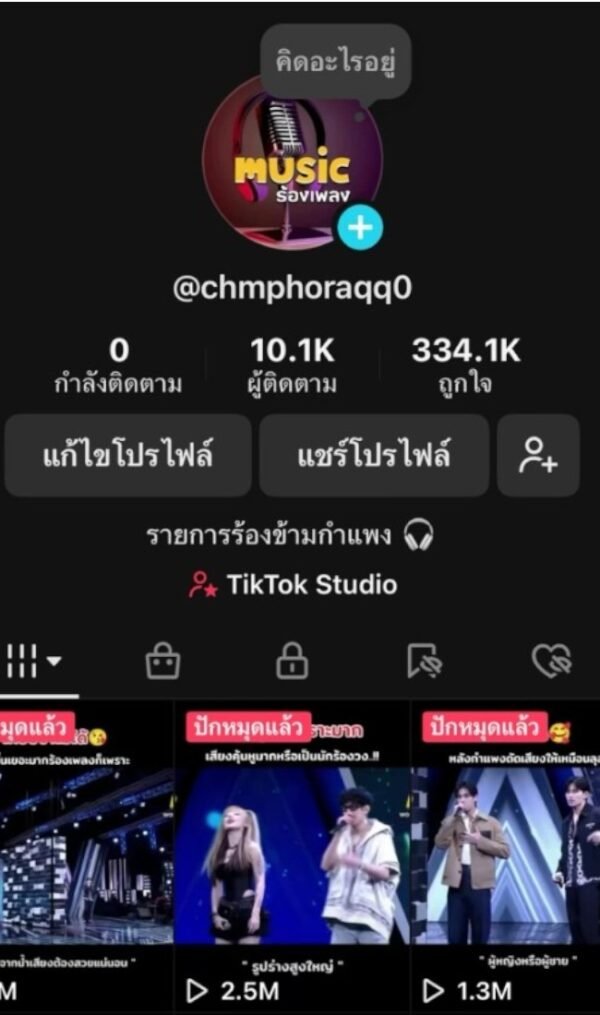 Tiktok Channel Content มีตะกร้า เน้นชาย66% หญิง33%