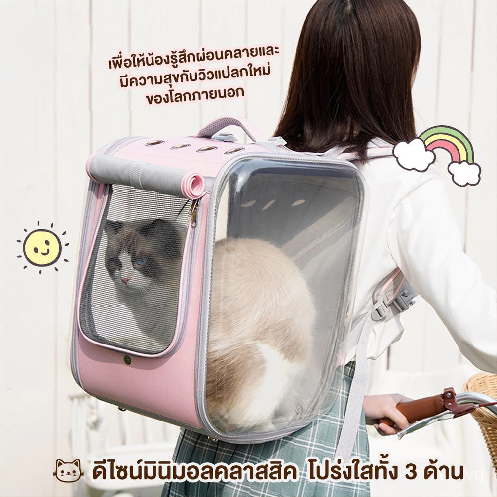 กระเป๋าแมวสะพายหลังสุดชิค