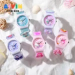 AIYIN นาฬิกาเด็ก สายซิลิโคน ลายยูนิคอร์น 3D สีหวาน 🌸