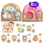 Berma Baby ชุดอุปกรณ์ทานอาหารเด็ก 🎉 ลายการ์ตูนสุดน่ารัก