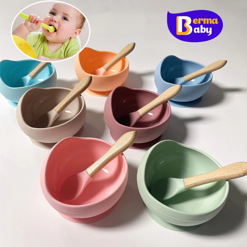 Berma Baby ชามหอยทากสำหรับเด็ก ฐานดูดแน่น กันกระแทก