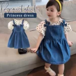 Playful Princess Dress 🧸 เดรสยีนส์ลายเอี๊ยมที่เด็กๆ หลงรัก