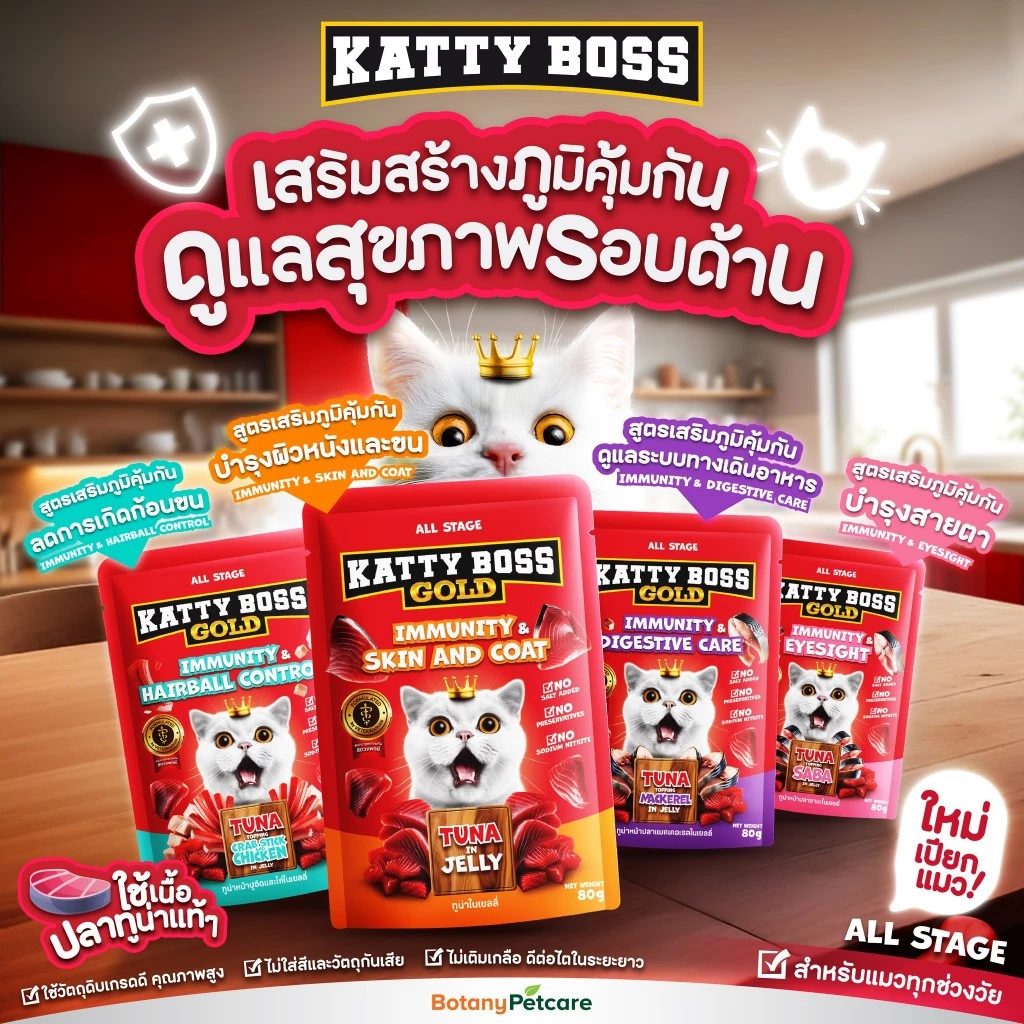 Katty Boss Fresh: อาหารเปียกแมวสดใหม่