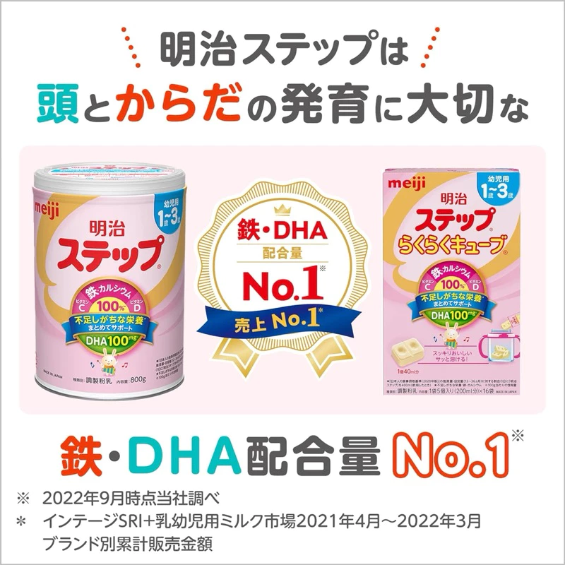 Meiji Step Premium – นมผงญี่ปุ่นสำหรับเจ้าตัวเล็ก