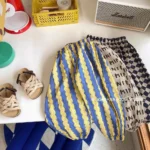 กางเกงเด็กชายขายาว พิมพ์ลายดอกไม้ ใส่ชายหาดสุดเท่