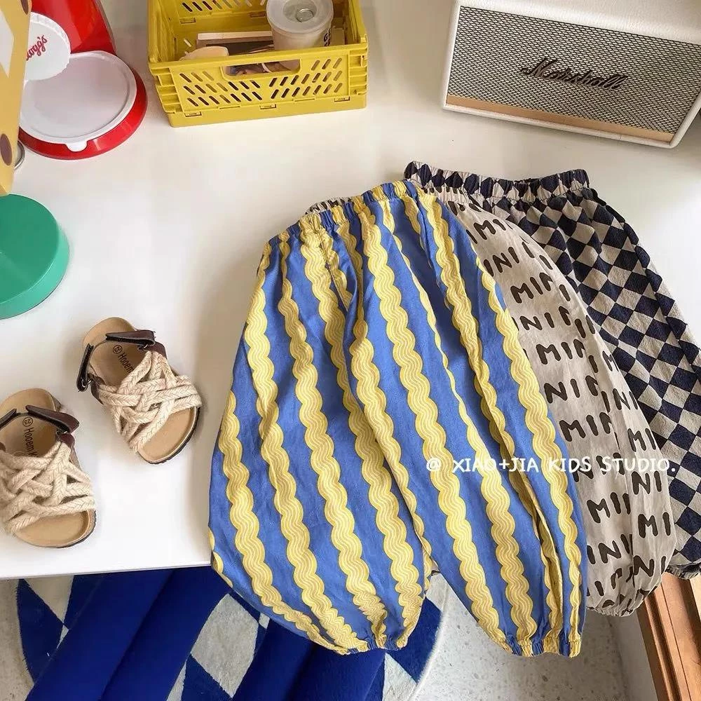 กางเกงเด็กชายขายาว พิมพ์ลายดอกไม้ ใส่ชายหาดสุดเท่