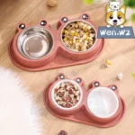 ชามอาหารสัตว์เลี้ยง 2 ช่อง ดีไซน์น่ารัก