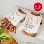 เดรสน่ารักลายหมี สำหรับสัตว์เลี้ยง