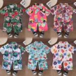 ชุดเด็กสงกรานต์ ลายดอกฮาวาย สดใสรับซัมเมอร์