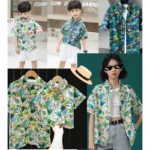 ชุดเด็กชายหาด 2 ชิ้น สุดชิค ผ้าคอตตอน ระบายอากาศดี