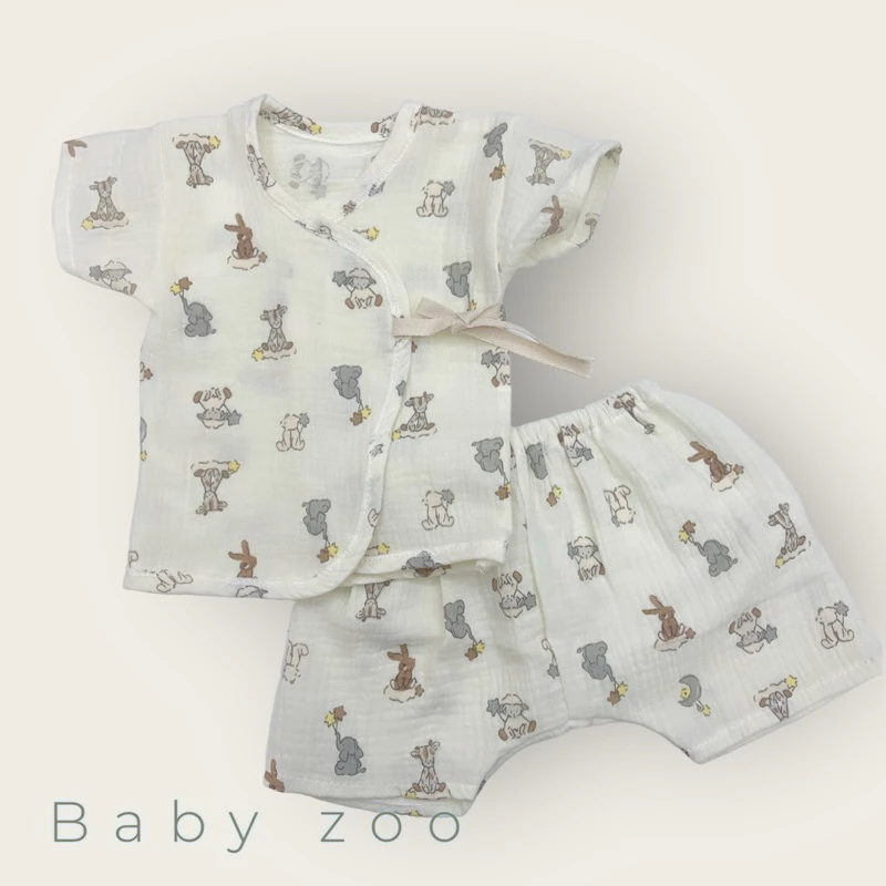 ชุดมัสลินผูกหน้า – สำหรับทารกแรกเกิด ใส่สบายทุกโอกาส