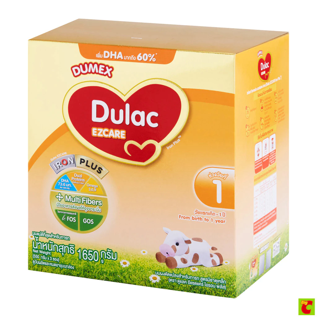 Dumex Dulac EZ Care สูตร 1 นมผงสำหรับพัฒนาการสมบูรณ์แบบ ขนาด 550 กรัม
