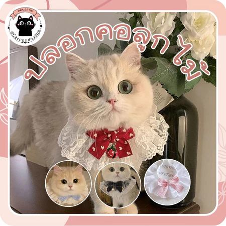 ปลอกคอแมวที่ปรับระดับได้ สวยงาม