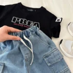 ยีนส์ขาสั้นเด็กสุดน่ารัก 💕 ใส่สบาย ดีไซน์ทันสมัย