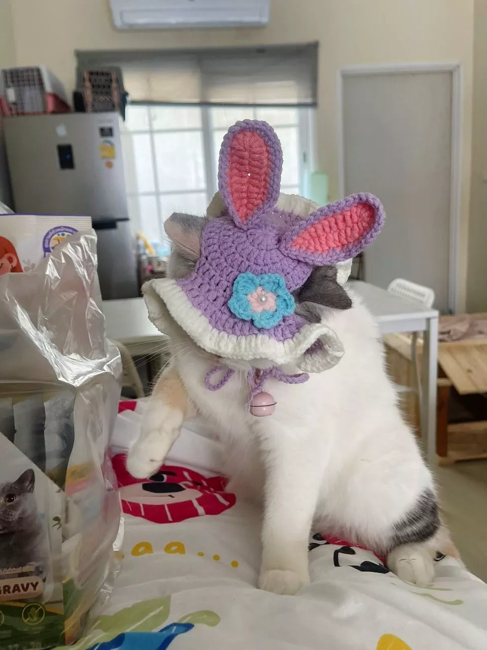 หมวกแฟชั่นดอกไม้สำหรับสัตว์เลี้ยง - Image 4