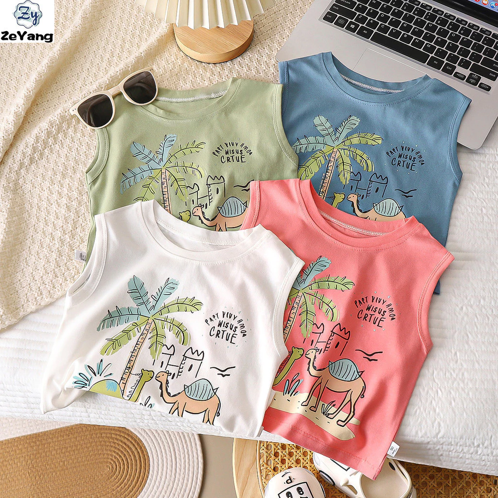 เสื้อกั๊กแขนกุดทรงหลวม ผ้าฝ้าย สบายทุกวัน