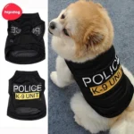 เสื้อยืดยืดหยุ่นสีดำ สำหรับแฟชั่นสัตว์เลี้ยง