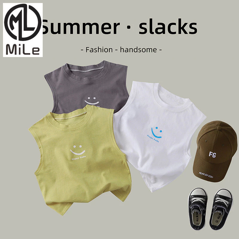 เสื้อกั๊กเด็กฤดูร้อน ผ้าฝ้ายแท้ ใส่สบาย สไตล์แฟชั่น