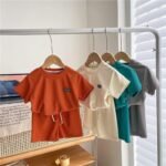 แฟชั่นเด็กฤดูร้อน ผ้าวาฟเฟิล สไตล์เกาหลีสุดน่ารัก