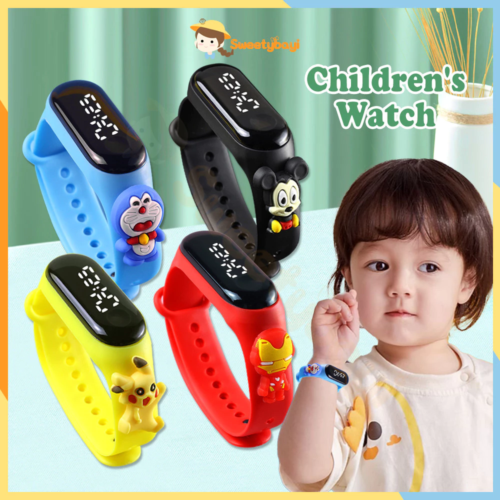 🕒 SWEETYBAYI Glow นาฬิกากันน้ำ ลายการ์ตูน