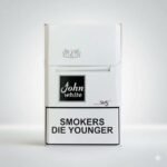 ซองบุหรี่ John White สีขาว ดีไซน์เรียบหรู สำหรับผ่อนคลายความเครียดจากการทำงาน